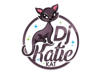 Dj Katie Kat logo design by DreamLogoDesign