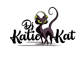 Dj Katie Kat logo design by DreamLogoDesign