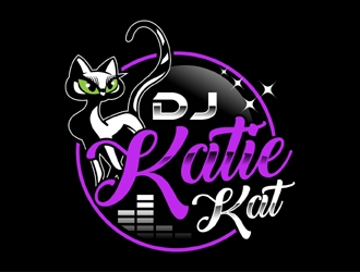 Dj Katie Kat logo design by MAXR