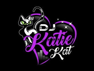 Dj Katie Kat logo design by MAXR