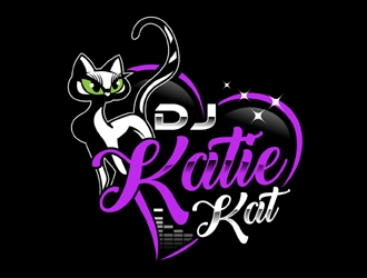 Dj Katie Kat logo design by MAXR
