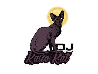 Dj Katie Kat logo design by Suvendu