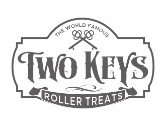 TWO KEYS ROLLER TREATS logo design by Mahrein