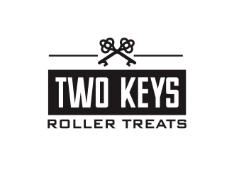 TWO KEYS ROLLER TREATS logo design by YONK