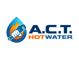 A.C.T Hotwater logo design by Coolwanz
