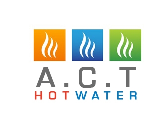 A.C.T Hotwater logo design by nikkl