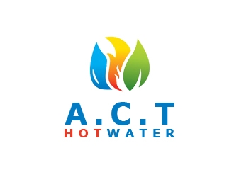 A.C.T Hotwater logo design by nikkl