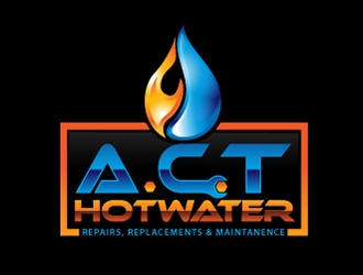 A.C.T Hotwater logo design by ZQDesigns