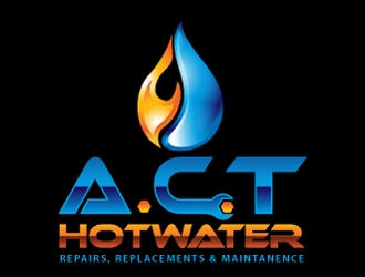 A.C.T Hotwater logo design by ZQDesigns