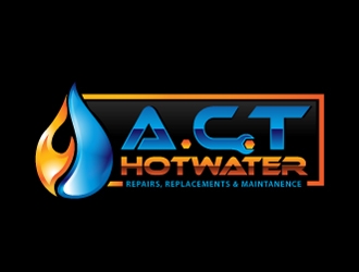 A.C.T Hotwater logo design by ZQDesigns