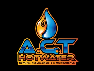 A.C.T Hotwater logo design by ZQDesigns