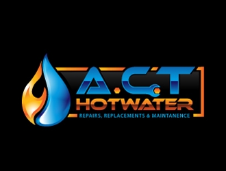 A.C.T Hotwater logo design by ZQDesigns