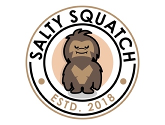 SALTY SQUATCH estd. 2018 logo design by MAXR