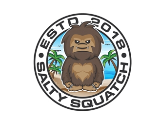 SALTY SQUATCH estd. 2018 logo design by DreamLogoDesign