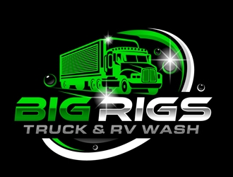BIG RIGS Truck & RV Wash logo design by DreamLogoDesign