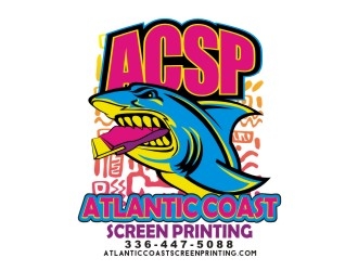 Atlantic Coast Screen Printing logo design by aladi