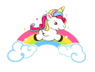 baby unicorn logo design by veron