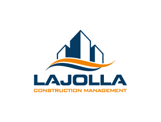 LAJOLLA CONSTRUCTION MANAGEMENT logo design by pencilhand