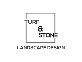 Turf & Stone Landscape Design logo design by tukangngaret