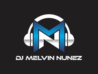 DJ Melvin Nunez logo design by rokenrol