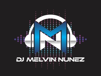 DJ Melvin Nunez logo design by rokenrol