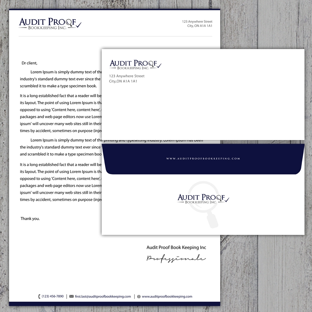 Audit Proof Bookkeeping Inc. logo design by SmartDesigner