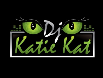 Dj Katie Kat logo design by shere