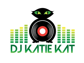 Dj Katie Kat logo design by shere