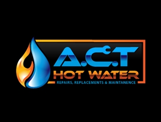 A.C.T Hotwater logo design by ZQDesigns