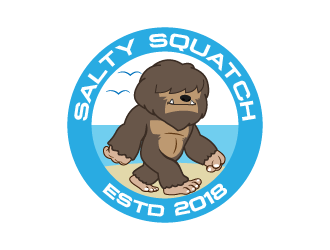 SALTY SQUATCH estd. 2018 logo design by reight