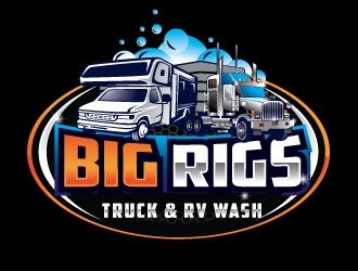 BIG RIGS Truck & RV Wash logo design by REDCROW