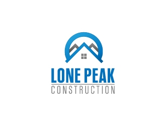 Lone Peak Construction logo design by kasperdz