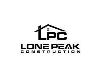 Lone Peak Construction logo design by oke2angconcept