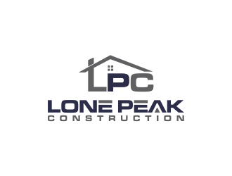 Lone Peak Construction logo design by oke2angconcept
