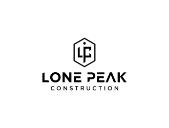 Lone Peak Construction logo design by FloVal