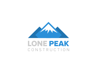 Lone Peak Construction logo design by Akli