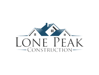 Lone Peak Construction logo design by Landung