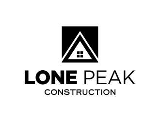 Lone Peak Construction logo design by cikiyunn