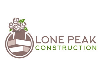 Lone Peak Construction logo design by CreativeMania