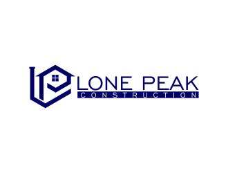 Lone Peak Construction logo design by cahyobragas