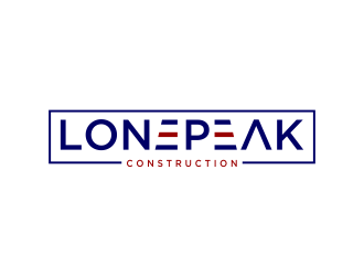 Lone Peak Construction logo design by cahyobragas