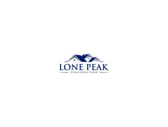 Lone Peak Construction logo design by L E V A R