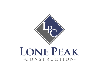 Lone Peak Construction logo design by nurul_rizkon