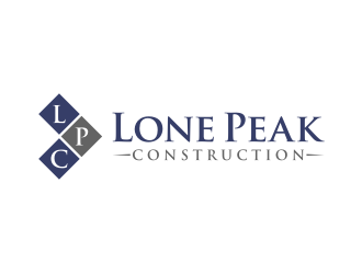 Lone Peak Construction logo design by nurul_rizkon