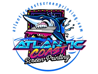 Atlantic Coast Screen Printing logo design by Boomstudioz