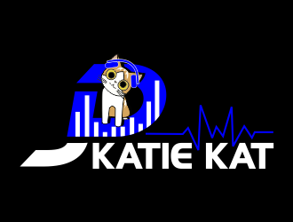 Dj Katie Kat logo design by giphone