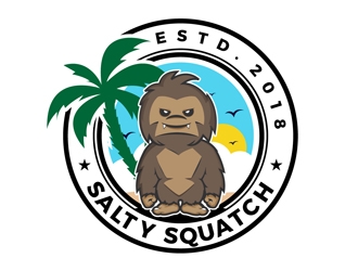 SALTY SQUATCH estd. 2018 logo design by DreamLogoDesign