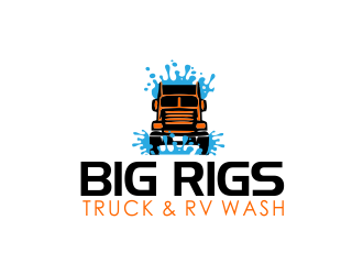 BIG RIGS Truck & RV Wash logo design by giphone