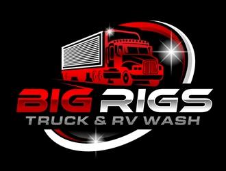 BIG RIGS Truck & RV Wash logo design by DreamLogoDesign