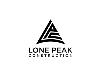 Lone Peak Construction logo design by alby